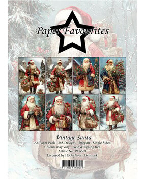 Paper Favourites Vintage Santa A6 Paper Pad (PFA591) Paper Favourites Vintage Santa A6 Paper Pad (PFA591)