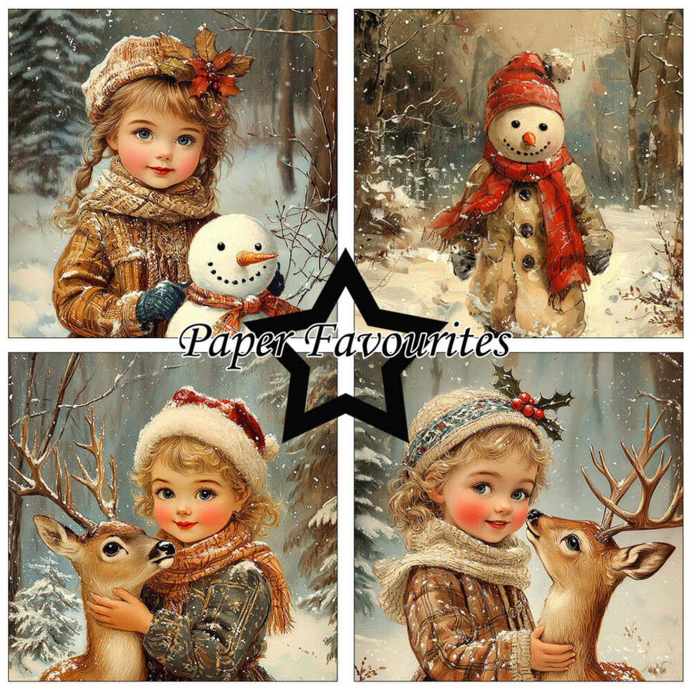 Paper Favourites Vintage Winter 6x6 Inch Paper Pad (PF551) Paper Favourites Vintage Winter 6x6 Inch Paper Pad (PF551)