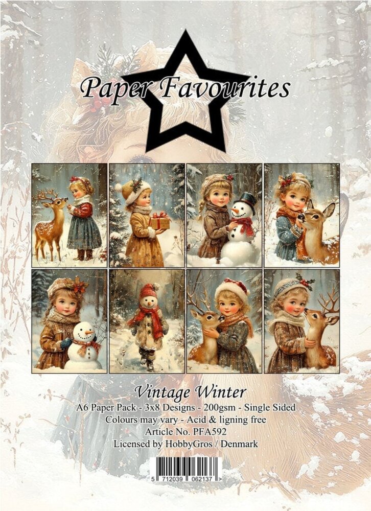 Paper Favourites Vintage Winter A6 Paper Pad (PFA592)