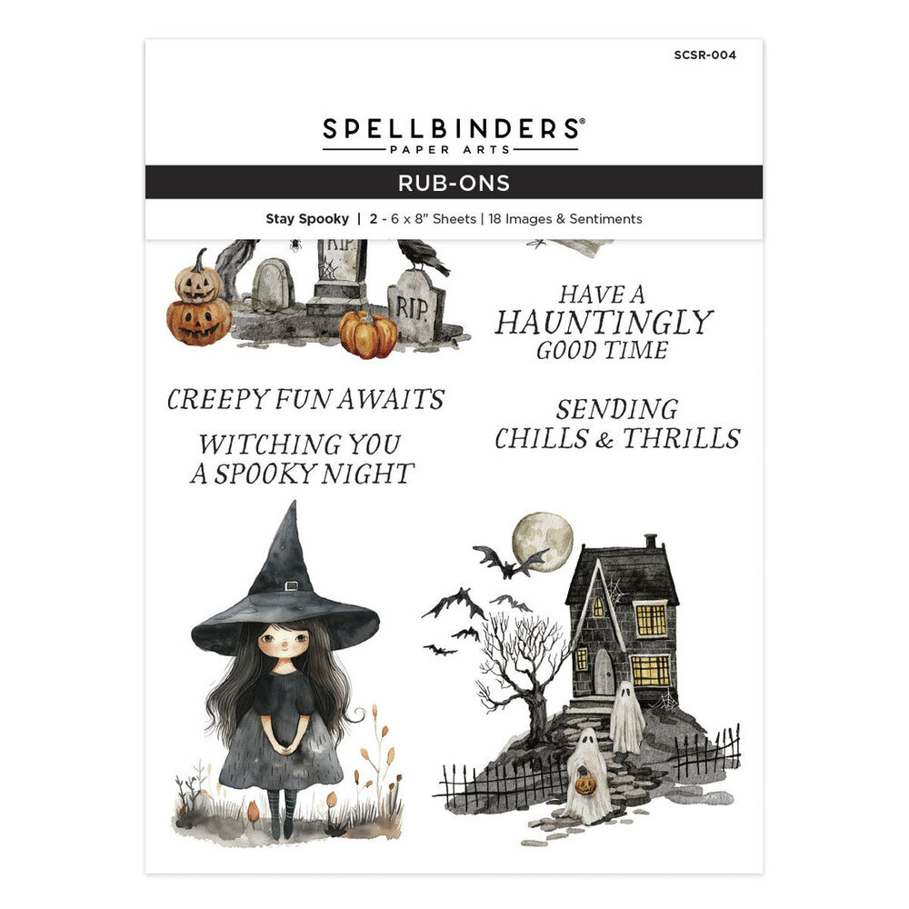 Spellbinders Simply Made Rub-On Sheets Stay Spooky (SCSR-004)