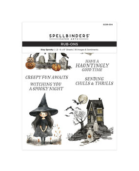 Spellbinders Simply Made Rub-On Sheets Stay Spooky (SCSR-004)