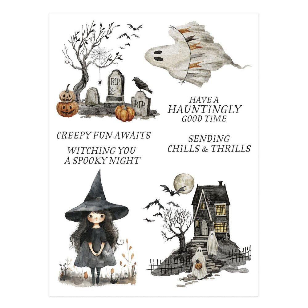 Spellbinders Simply Made Rub-On Sheets Stay Spooky (SCSR-004)