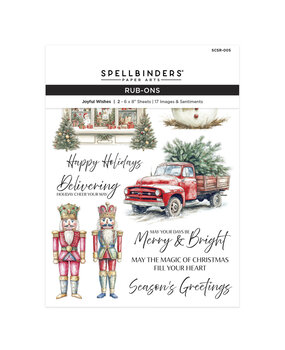 Spellbinders Simply Made Rub-On Sheets Joyful Wishes (SCSR-005)