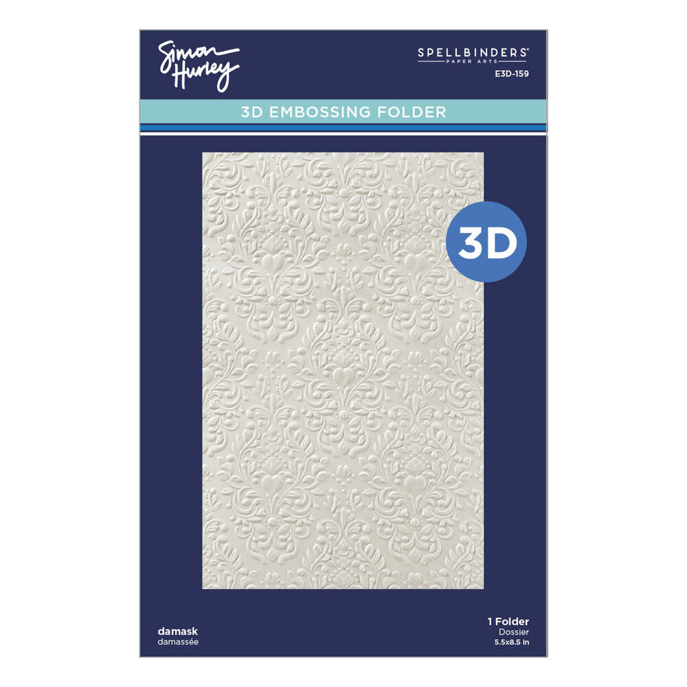 Spellbinders Spooktacular Damask 3D Embossing Folder (E3D-159)