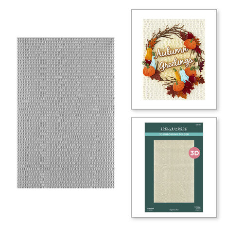 Spellbinders Texture & Foliage Dimpled 3D Embossing Folder (E3D-138)