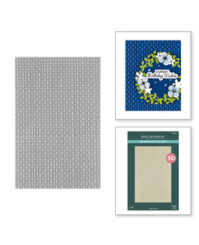 Spellbinders Texture & Foliage Linen 3D Embossing Folder (E3D-139) Spellbinders Texture & Foliage Linen 3D Embossing Folder (E3D-139)