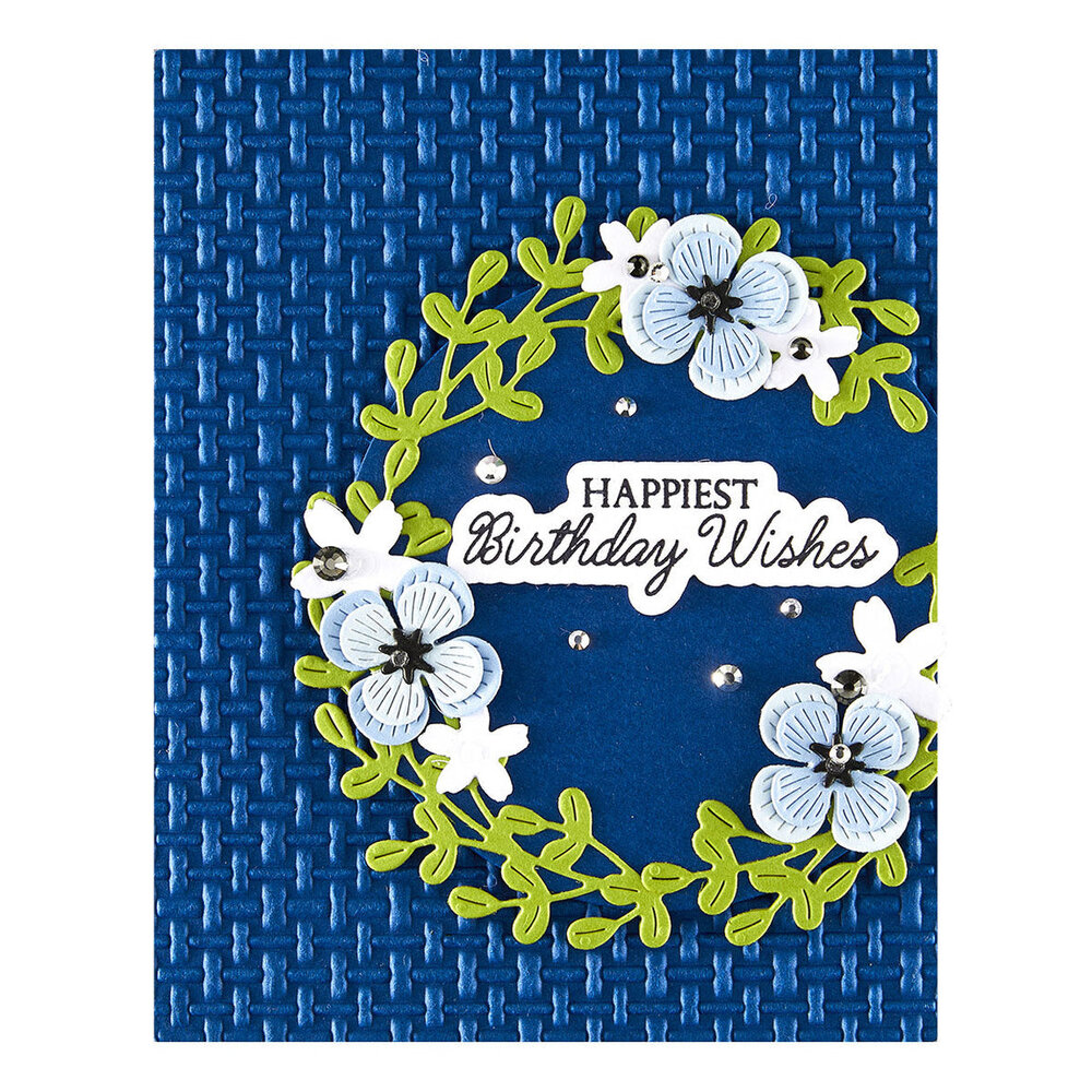 Spellbinders Texture & Foliage Linen 3D Embossing Folder (E3D-139)