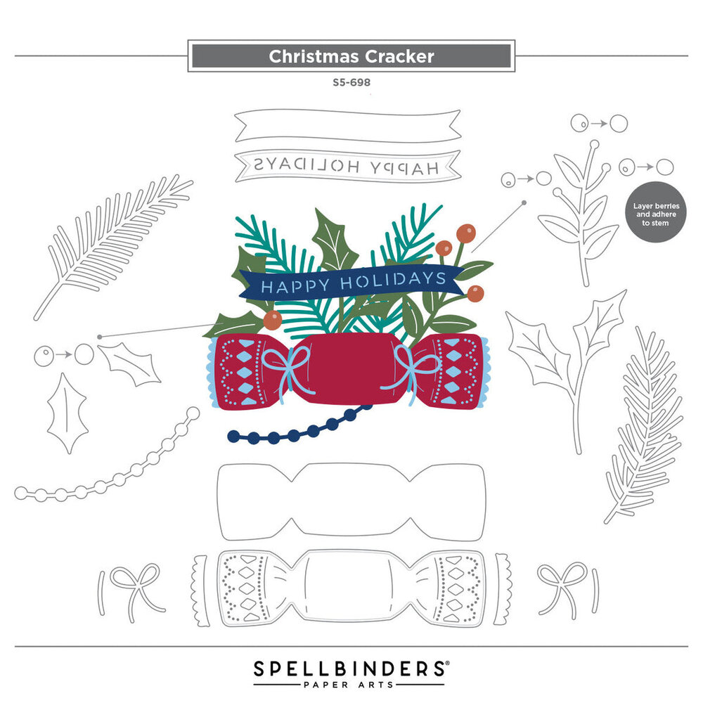 Spellbinders City Holiday Christmas Cracker Dies (S5-698) Spellbinders City Holiday Christmas Cracker Dies (S5-698)