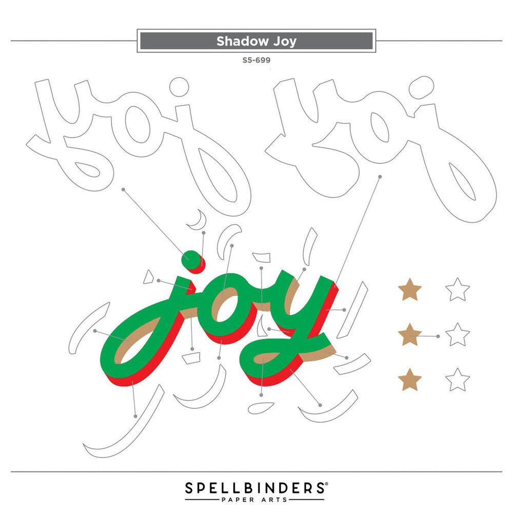 Spellbinders City Holiday Shadow Joy Dies (S5-699)