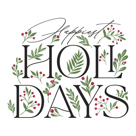 Spellbinders City Holiday Happiest Holidays Registration Press Plate (BPR-032)