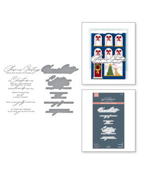 Spellbinders City Holiday Christmas Cheer Sentiments Press Plate & Die Set (BP-305)