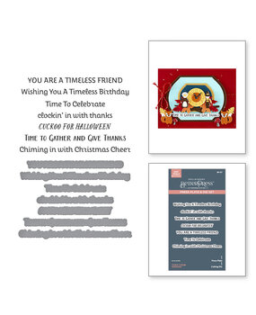 Spellbinders Cuckoo Cottage Sentiments Press Plate & Die Set (BP-317)