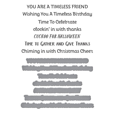 Spellbinders Cuckoo Cottage Sentiments Press Plate & Die Set (BP-317)