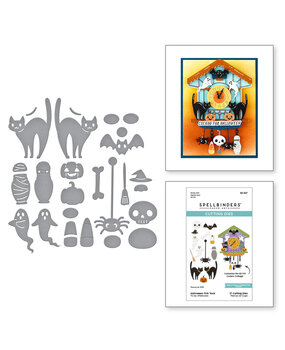 Spellbinders Cuckoo Cottage Halloween Tick Tock Dies (S3-557) Spellbinders Cuckoo Cottage Halloween Tick Tock Dies (S3-557)