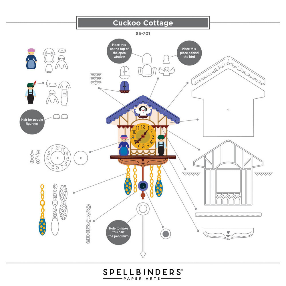 Spellbinders Cuckoo Cottage Cuckoo Cottage Dies (S5-701)