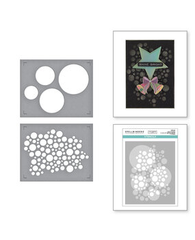 Spellbinders All About Christmas Lots of Circles Stencil (STN-106)