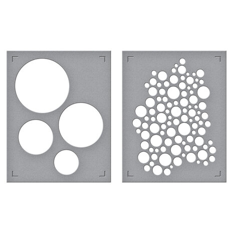 Spellbinders All About Christmas Lots of Circles Stencil (STN-106)