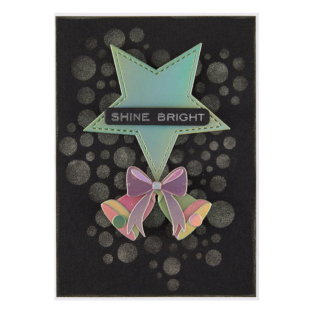 Spellbinders All About Christmas Lots of Circles Stencil (STN-106)