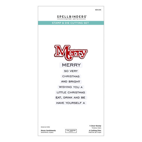 Spellbinders All About Christmas Merry Sentiments Stamp & Die Set (SDS-205)