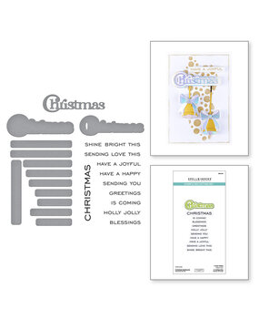 Spellbinders All About Christmas Christmas Sentiments Stamp & Die Set (SDS-206) Spellbinders All About Christmas Christmas Sentiments Stamp & Die Set (SDS-206)