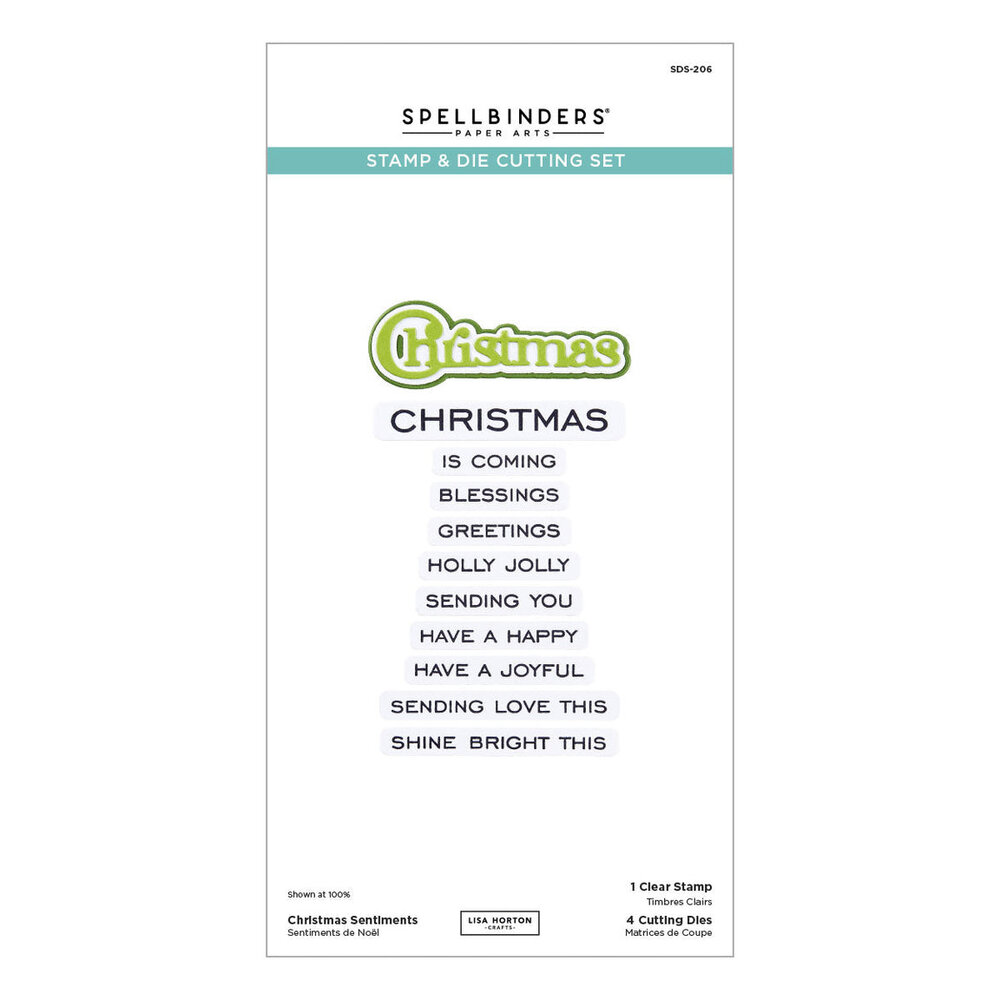 Spellbinders All About Christmas Christmas Sentiments Stamp & Die Set (SDS-206) Spellbinders All About Christmas Christmas Sentiments Stamp & Die Set (SDS-206)