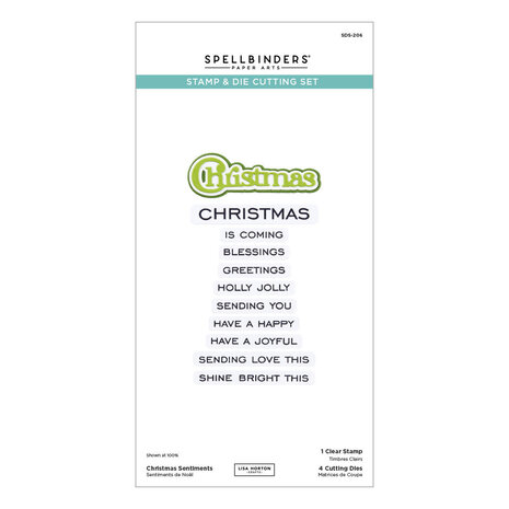 Spellbinders All About Christmas Christmas Sentiments Stamp & Die Set (SDS-206) Spellbinders All About Christmas Christmas Sentiments Stamp & Die Set (SDS-206)