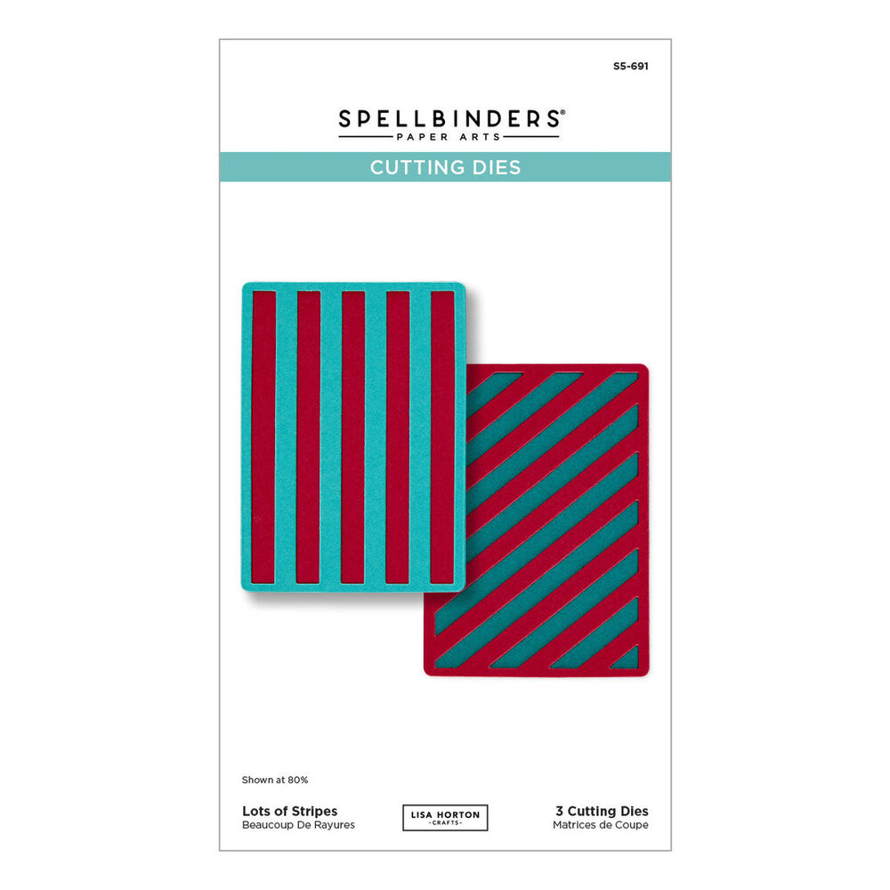Spellbinders All About Christmas Lots of Stripes Dies (S5-691)