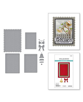 Spellbinders All About Christmas Bow & Bell Scallop Frame Dies (S4-1448) Spellbinders All About Christmas Bow & Bell Scallop Frame Dies (S4-1448)