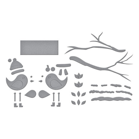 Spellbinders All About Christmas Little Birdies Dies (S4-1453) Spellbinders All About Christmas Little Birdies Dies (S4-1453)