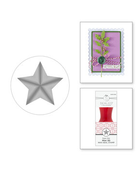 Spellbinders Holiday Magic Super Star Mini 3D Wax Seal Stamp (WSM-006) Spellbinders Holiday Magic Super Star Mini 3D Wax Seal Stamp (WSM-006)