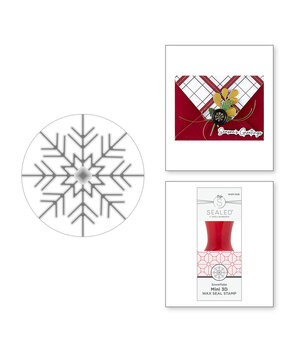 Spellbinders Holiday Magic Snowflake Mini 3D Wax Seal Stamp (WSM-008) Spellbinders Holiday Magic Snowflake Mini 3D Wax Seal Stamp (WSM-008)
