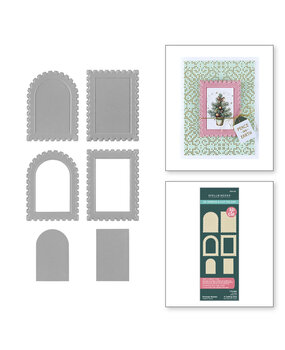 Spellbinders Holiday Magic Postage Stamps 3D Emboss & Cut Folder (E3D-132)