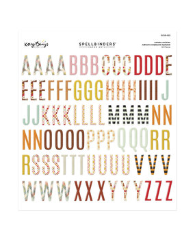 Spellbinders Autumn Archives Chipboard Alphabet Stickers (SCSE-022) Spellbinders Autumn Archives Chipboard Alphabet Stickers (SCSE-022)