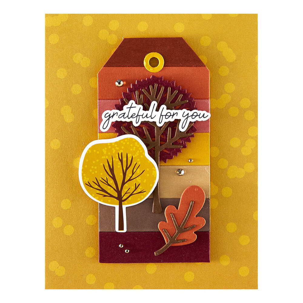 Spellbinders Autumn Archives Sentiments Press Plate & Die Set (BP-322)