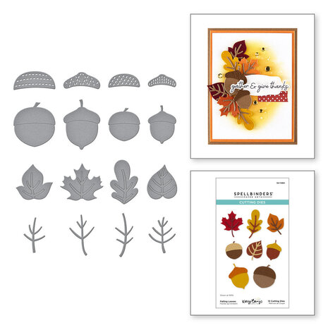 Spellbinders Autumn Archives Falling Leaves Dies (S4-1484)