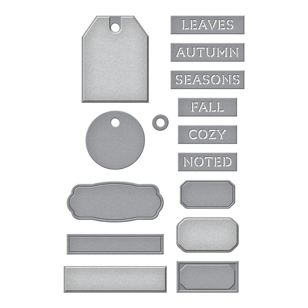 Spellbinders Autumn Archives Documenting Labels Dies (S4-1485) Spellbinders Autumn Archives Documenting Labels Dies (S4-1485)