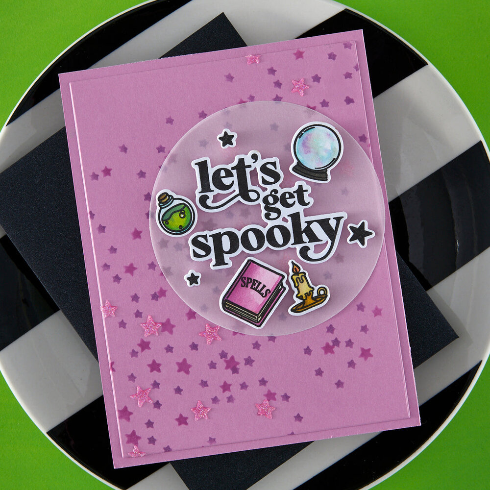 Hero Arts Hocus Pocus Scattered Stars Color Layering Stencils (SA311)