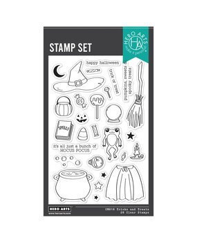 Hero Arts Hocus Pocus Tricks and Treats Clear Stamps (CM818) Hero Arts Hocus Pocus Tricks and Treats Clear Stamps (CM818)