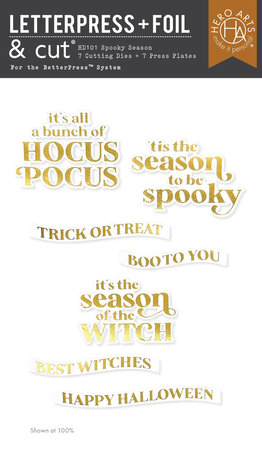 Hero Arts Hocus Pocus Spooky Season Betterpress & Foil Plate (HD101)