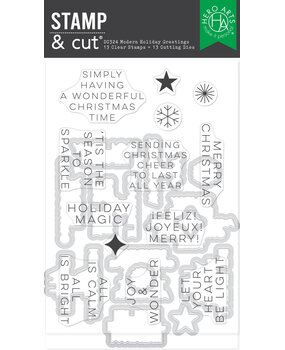 Hero Arts Very Merry Modern Holiday Greetings Stamps & Dies (DC324) Hero Arts Very Merry Modern Holiday Greetings Stamps & Dies (DC324)