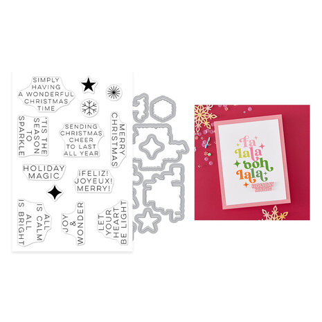 Hero Arts Very Merry Modern Holiday Greetings Stamps & Dies (DC324)