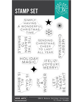 Hero Arts Very Merry Modern Holiday Greetings Clear Stamps (CM815) Hero Arts Very Merry Modern Holiday Greetings Clear Stamps (CM815)