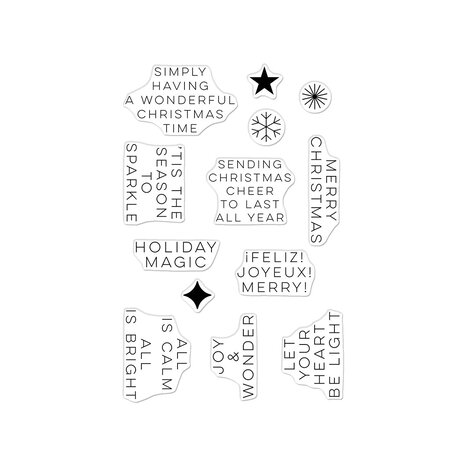 Hero Arts Very Merry Modern Holiday Greetings Clear Stamps (CM815)