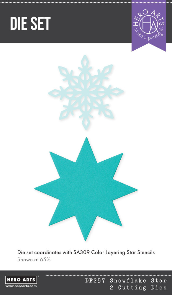 Hero Arts Very Merry Snowflake Star Dies (DF257) Hero Arts Very Merry Snowflake Star Dies (DF257)