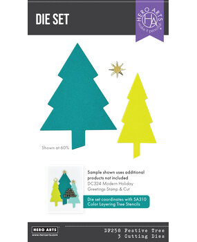 Hero Arts Very Merry Festive Tree Dies (DF258) Hero Arts Very Merry Festive Tree Dies (DF258)