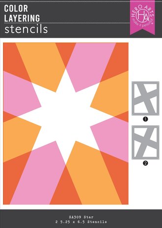 Hero Arts Very Merry Star Die & Stencil Bundle (WB1179)