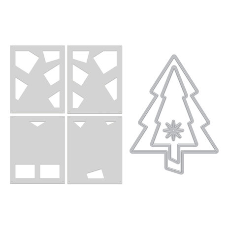 Hero Arts Very Merry Tree Die & Stencil Bundle (WB1180) Hero Arts Very Merry Tree Die & Stencil Bundle (WB1180)