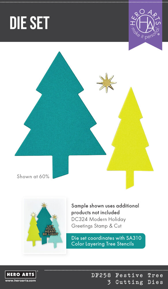 Hero Arts Very Merry Tree Die & Stencil Bundle (WB1180) Hero Arts Very Merry Tree Die & Stencil Bundle (WB1180)