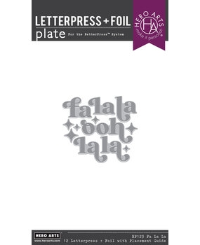Hero Arts Very Merry Fa La La Betterpress & Foil Plate (HP123) Hero Arts Very Merry Fa La La Betterpress & Foil Plate (HP123)