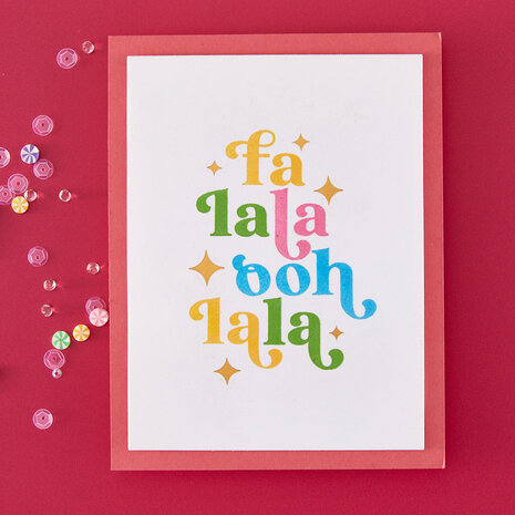Hero Arts Very Merry Fa La La Betterpress & Foil Plate (HP123)